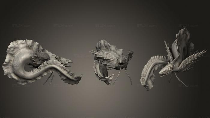 Статуэтки животных (Бета Дракона, STKJ_0741) 3D модель для ЧПУ станка